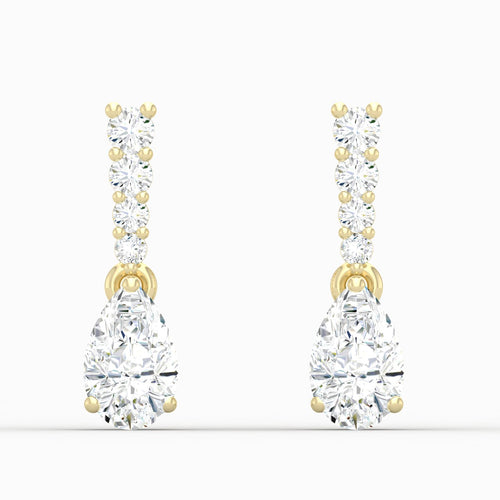 2 1/3 ctw Pear Drop Lab Grown Fashion Earring