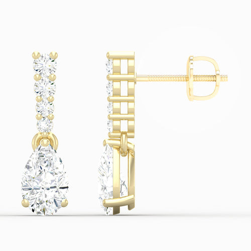 2 1/3 ctw Pear Drop Lab Grown Fashion Earring