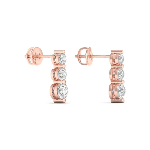 1.00 Ctw Trinal Lab Grown Fashion Earring