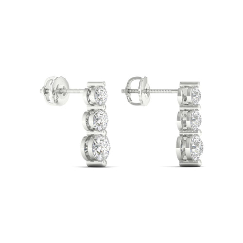 1.00 Ctw Trinal Lab Grown Fashion Earring