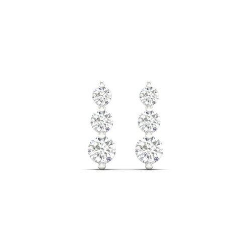 1.00 Ctw Trinal Lab Grown Fashion Earring