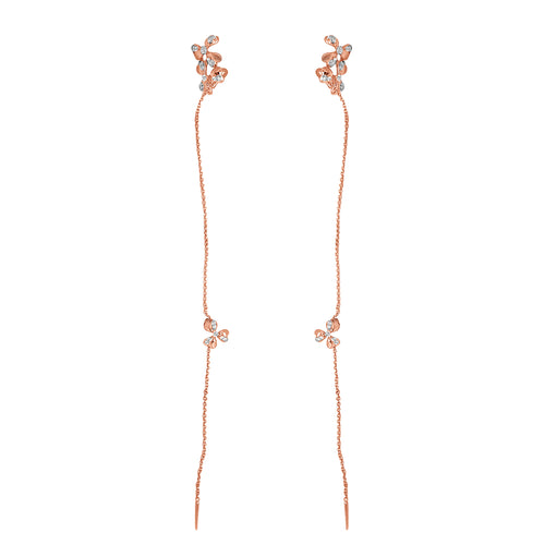 3/8 Ctw Trillium Threader Fashion Earrings