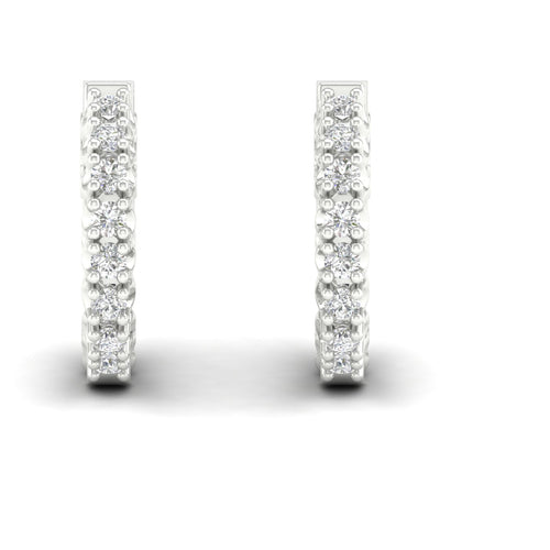1 ctw Classic Round Inside Out Lab Grown Diamond Hoop