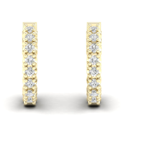 1 ctw Classic Round Inside Out Lab Grown Diamond Hoop