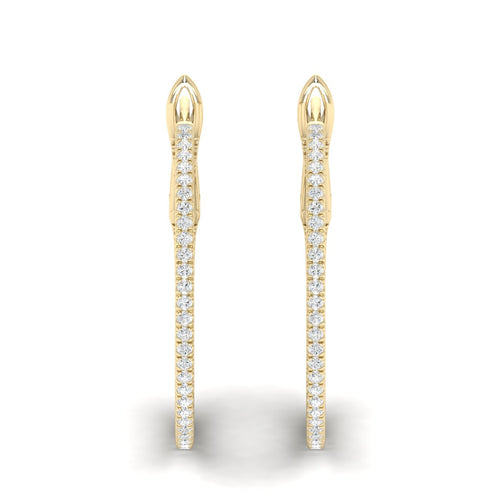 1/3 Ctw Petite Round Hoops