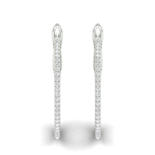 1/3 Ctw Petite Round Hoops