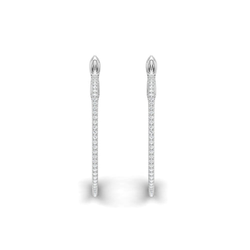 3/8 Ctw Petite Round Hoops