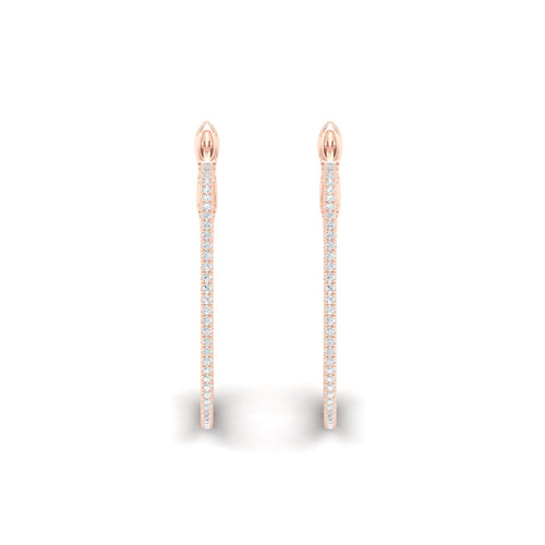 3/8 Ctw Petite Round Hoops