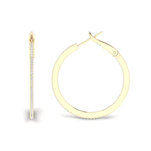 3/8 Ctw Petite Round Hoops