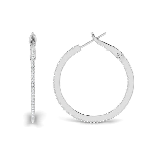 3/8 Ctw Petite Round Hoops