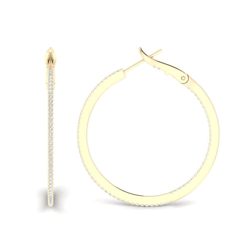 1/2 Ctw Petite Round Hoops