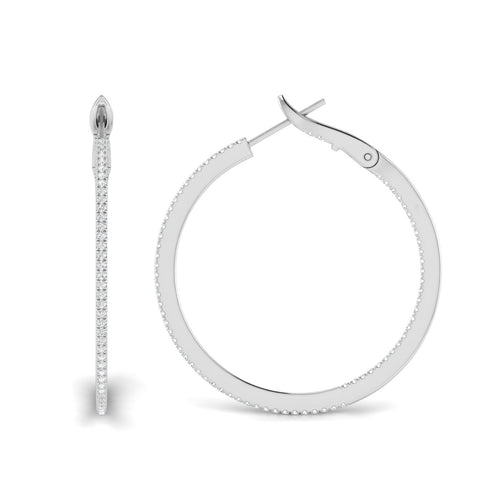 1/2 Ctw Petite Round Hoops