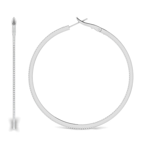 1 Ctw Petite Round Hoops
