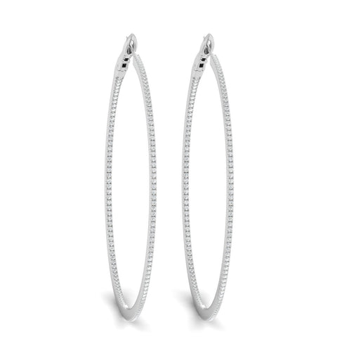 1 Ctw Petite Round Hoops
