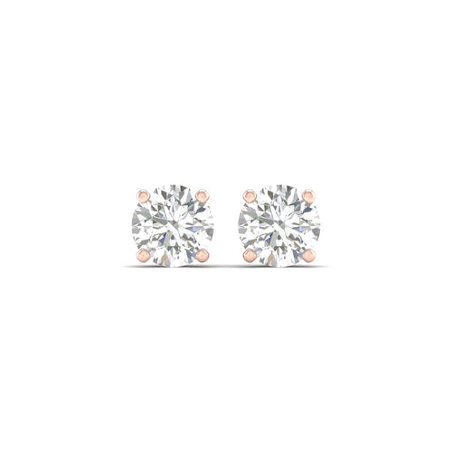 1 1/2 ctw Classic Round Lab Grown Solitaire Ear Stud