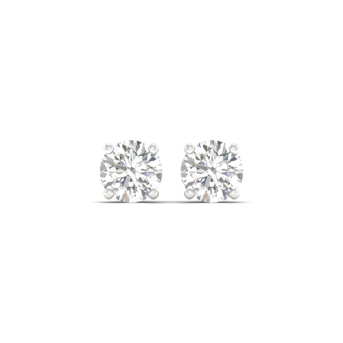 1 1/2 ctw Classic Round Lab Grown Solitaire Ear Stud
