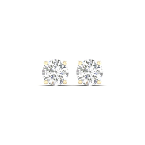 1 1/2 ctw Classic Round Lab Grown Solitaire Ear Stud