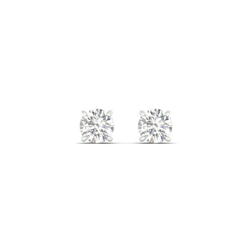 1 ctw Classic Round Lab Grown Solitaire Ear Stud
