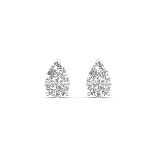 1 1/2 ctw Classic Pear Lab Grown Solitaire Ear Stud
