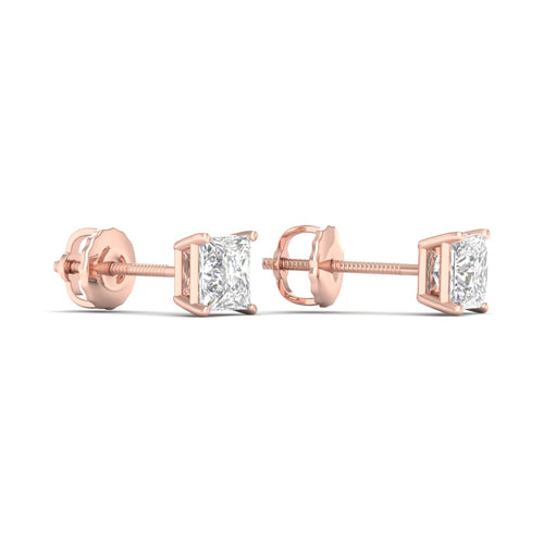 1/2 ctw Classic Princess Lab Grown Solitaire Ear Stud