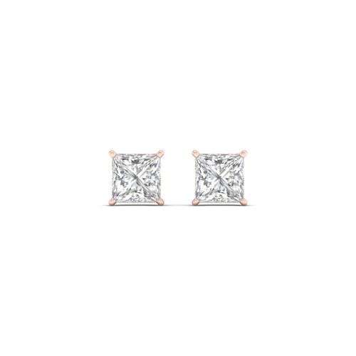 1/2 ctw Classic Princess Lab Grown Solitaire Ear Stud
