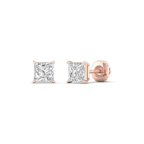 1/2 ctw Classic Princess Lab Grown Solitaire Ear Stud