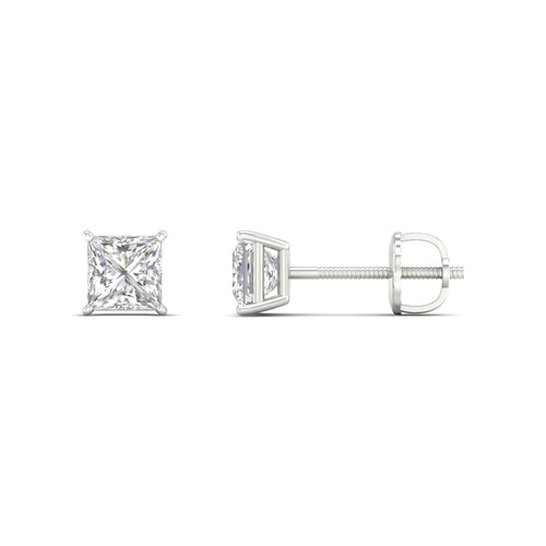 1/2 ctw Classic Princess Lab Grown Solitaire Ear Stud