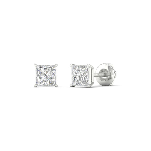 1/2 ctw Classic Princess Lab Grown Solitaire Ear Stud