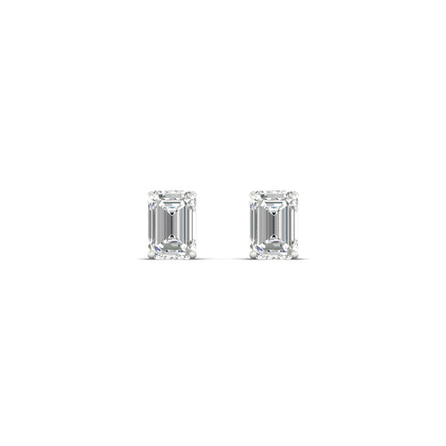1/2 ctw Classic Emerald Lab Grown Solitaire Ear Stud