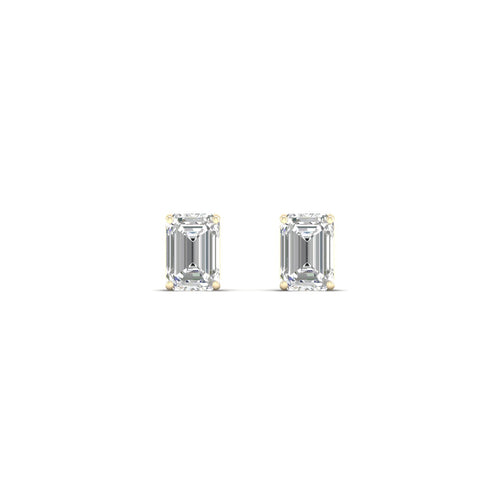 1/2 ctw Classic Emerald Lab Grown Solitaire Ear Stud