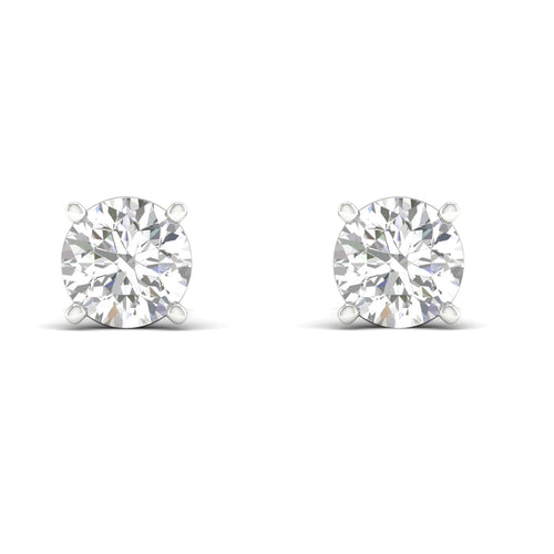 7 ctw Classic Round Lab Grown Solitaire Ear Stud