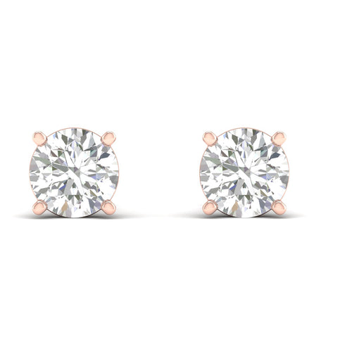 9 ctw Classic Round Lab Grown Solitaire Ear Stud