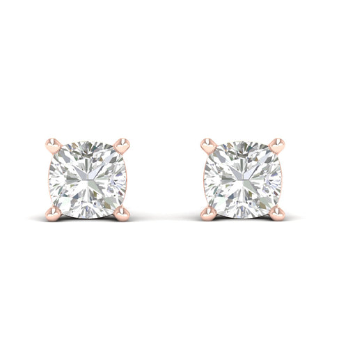 10 ctw Classic Cushion Lab Grown Solitaire Ear Stud