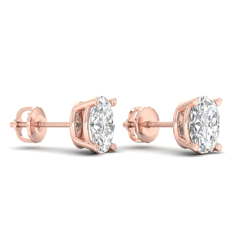 10 ctw Classic Oval Lab Grown Solitaire Ear Stud