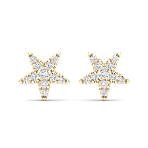 1/6 Ctw Tiny Star Lab Grown Fashion Ear Stud