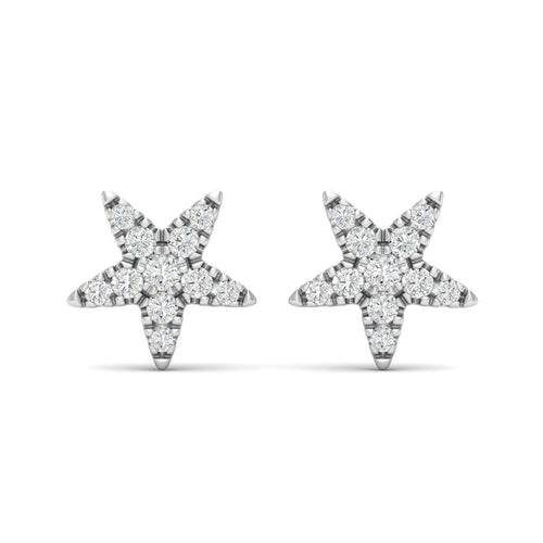 1/6 Ctw Tiny Star Lab Grown Fashion Ear Stud