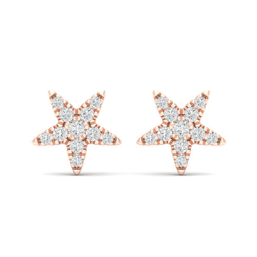 1/6 Ctw Tiny Star Lab Grown Fashion Ear Stud