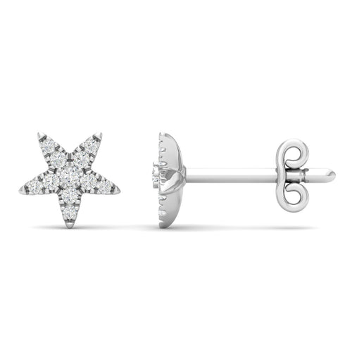 1/6 Ctw Tiny Star Lab Grown Fashion Ear Stud