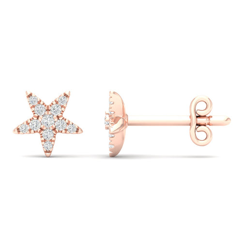 1/6 Ctw Tiny Star Lab Grown Fashion Ear Stud