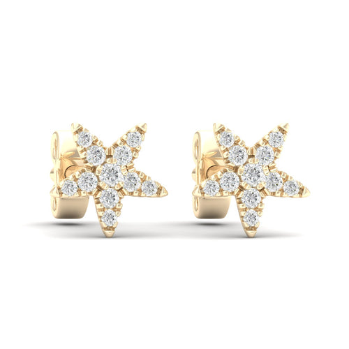 1/6 Ctw Tiny Star Lab Grown Fashion Ear Stud