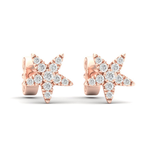 1/6 Ctw Tiny Star Lab Grown Fashion Ear Stud