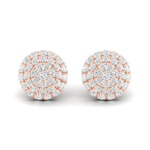2 1/8 Ctw Dome Lab Grown Fashion Ear Stud