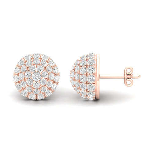 2 1/8 Ctw Dome Lab Grown Fashion Ear Stud