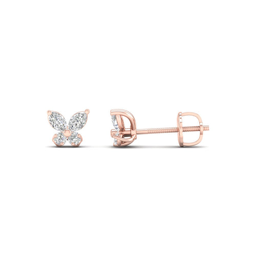 1 1/8 Ctw Butterfly Lab Grown Fashion Ear Stud