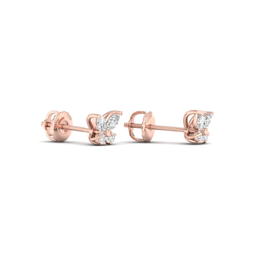 1 1/8 Ctw Butterfly Lab Grown Fashion Ear Stud