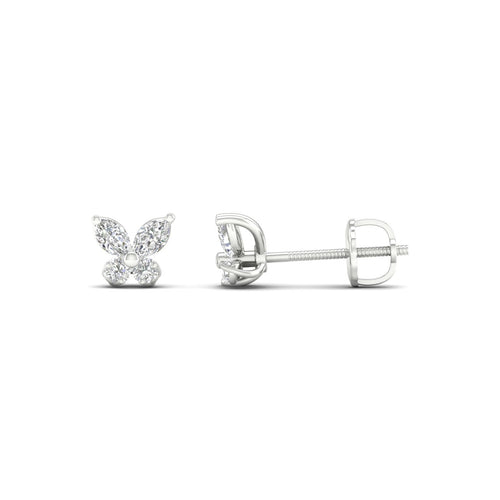 1 1/8 Ctw Butterfly Lab Grown Fashion Ear Stud
