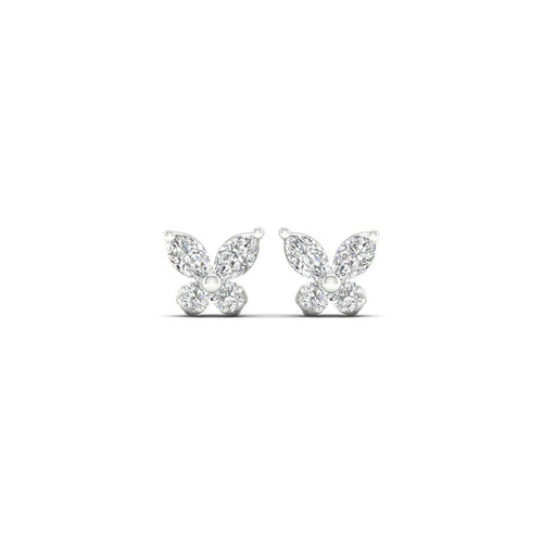 1 1/8 Ctw Butterfly Lab Grown Fashion Ear Stud