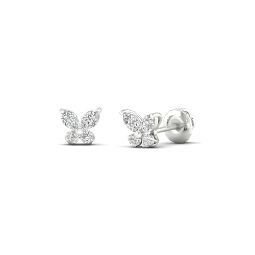 1 1/8 Ctw Butterfly Lab Grown Fashion Ear Stud
