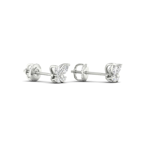 1 1/8 Ctw Butterfly Lab Grown Fashion Ear Stud