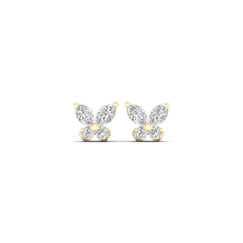 1 1/8 Ctw Butterfly Lab Grown Fashion Ear Stud